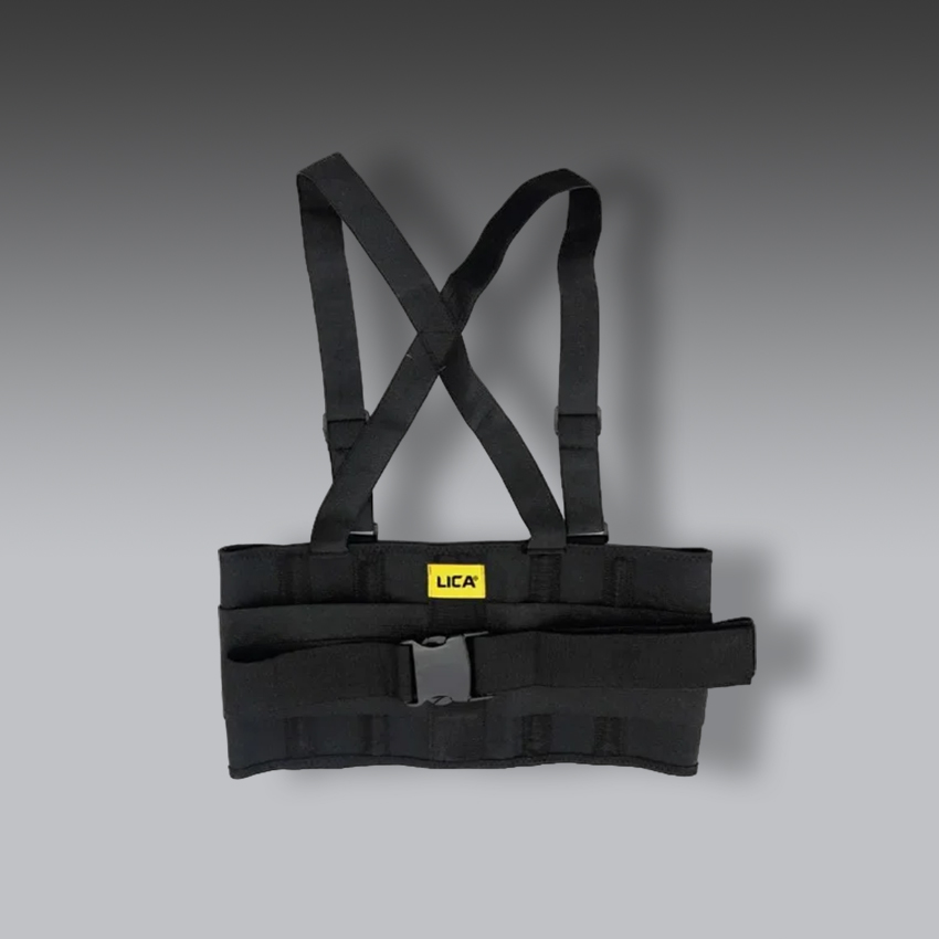 fajas para la seguridad industrial sacrolumbar elastica con tirantes ideal para prevenir lesiones modelo fl 700 marca lica