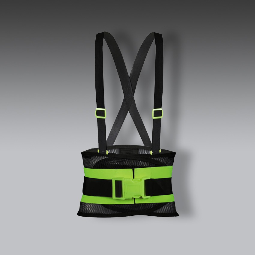 fajas para la seguridad industrial soporte sacrolumbar de malla con banda doble y tercer cinturon modelo jyr 810 3c marca jyrsa